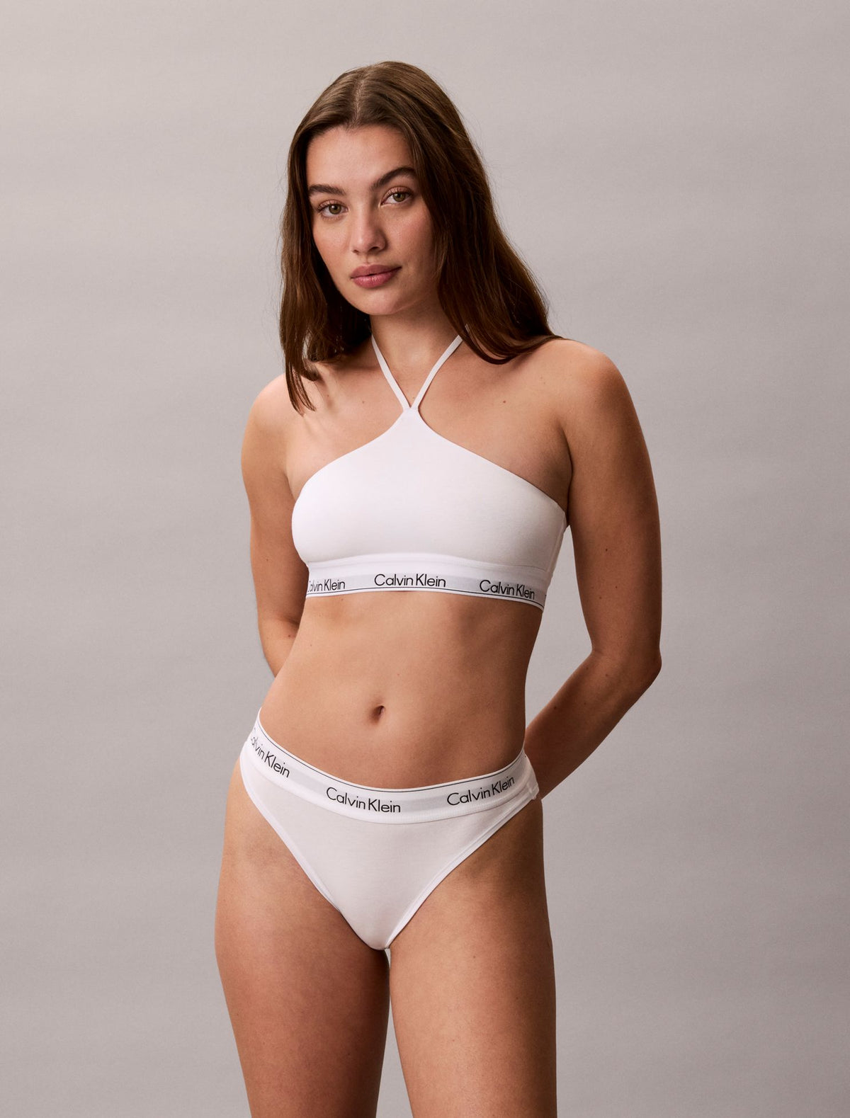Calvin Klein Icon Cotton Modal Unlined Halter Bralette