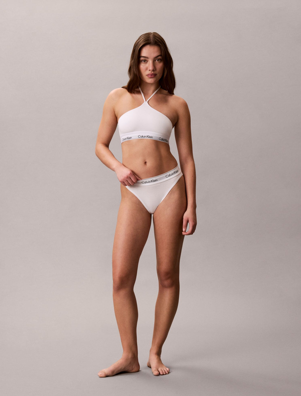 Calvin Klein Icon Cotton Modal Unlined Halter Bralette