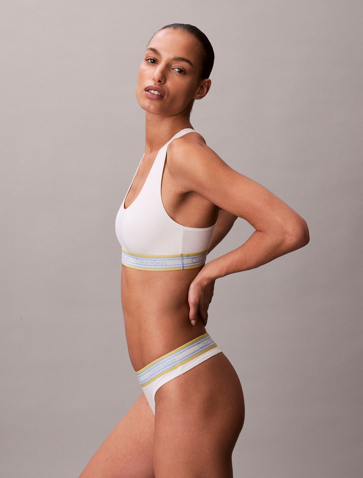 Calvin Klein Icon Cotton Modal Stripe Unlined Bralette