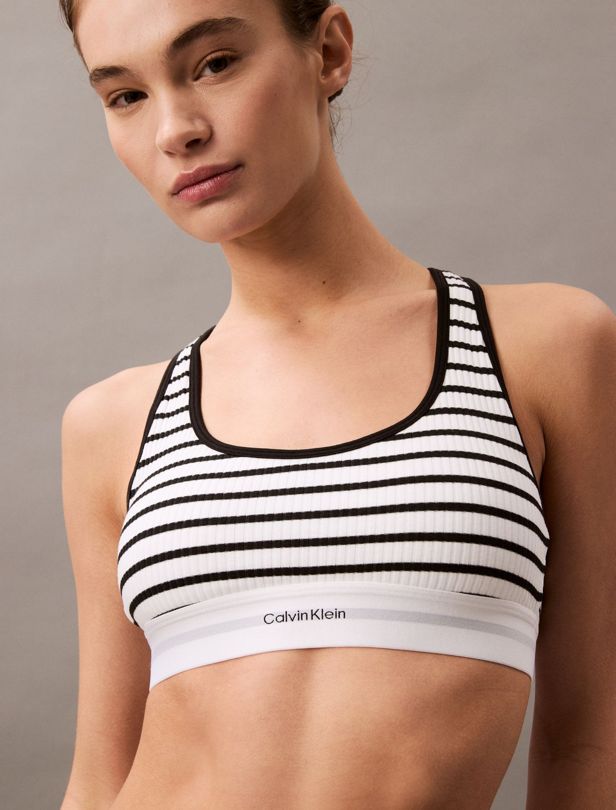 Calvin Klein Cotton Modal Stretch Rib Lightly Lined Bralette