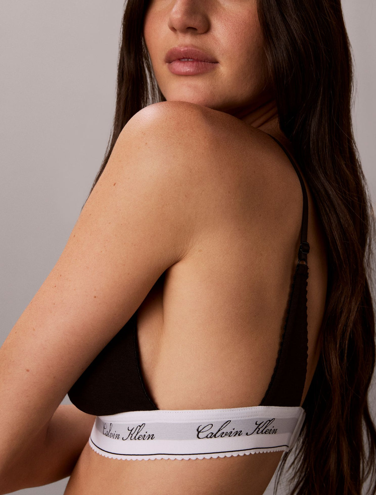 Calvin Klein Icon Cotton Modal Script Triangle Bra