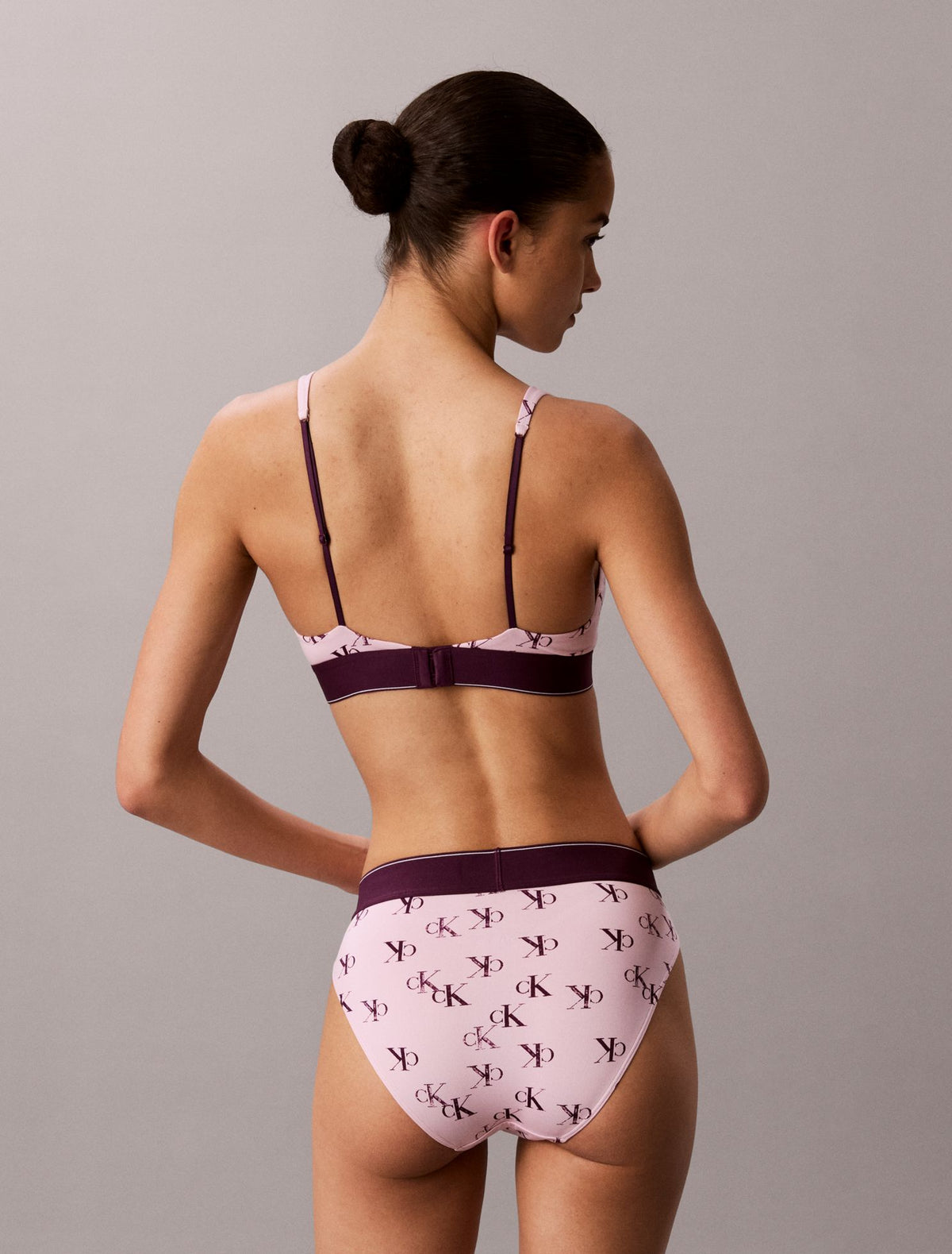 Calvin Klein Graphic Monogram Microfiber Stretch Lightly Lined Triangle Bralette