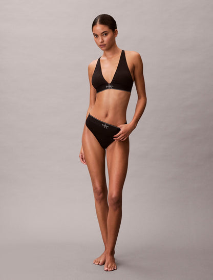 Calvin Klein Graphic Monogram Microfiber Stretch Lightly Lined Triangle Bralette
