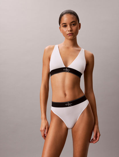 Calvin Klein Graphic Monogram Microfiber Stretch Lightly Lined Triangle Bralette