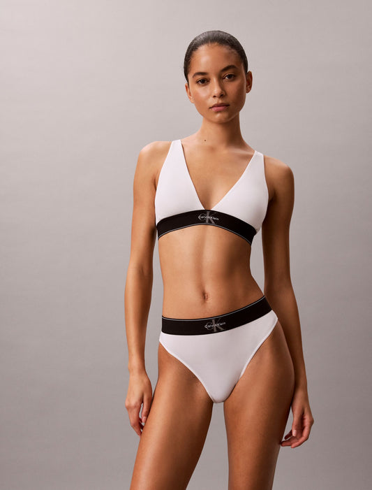 Calvin Klein Graphic Monogram Microfiber Stretch Lightly Lined Triangle Bralette