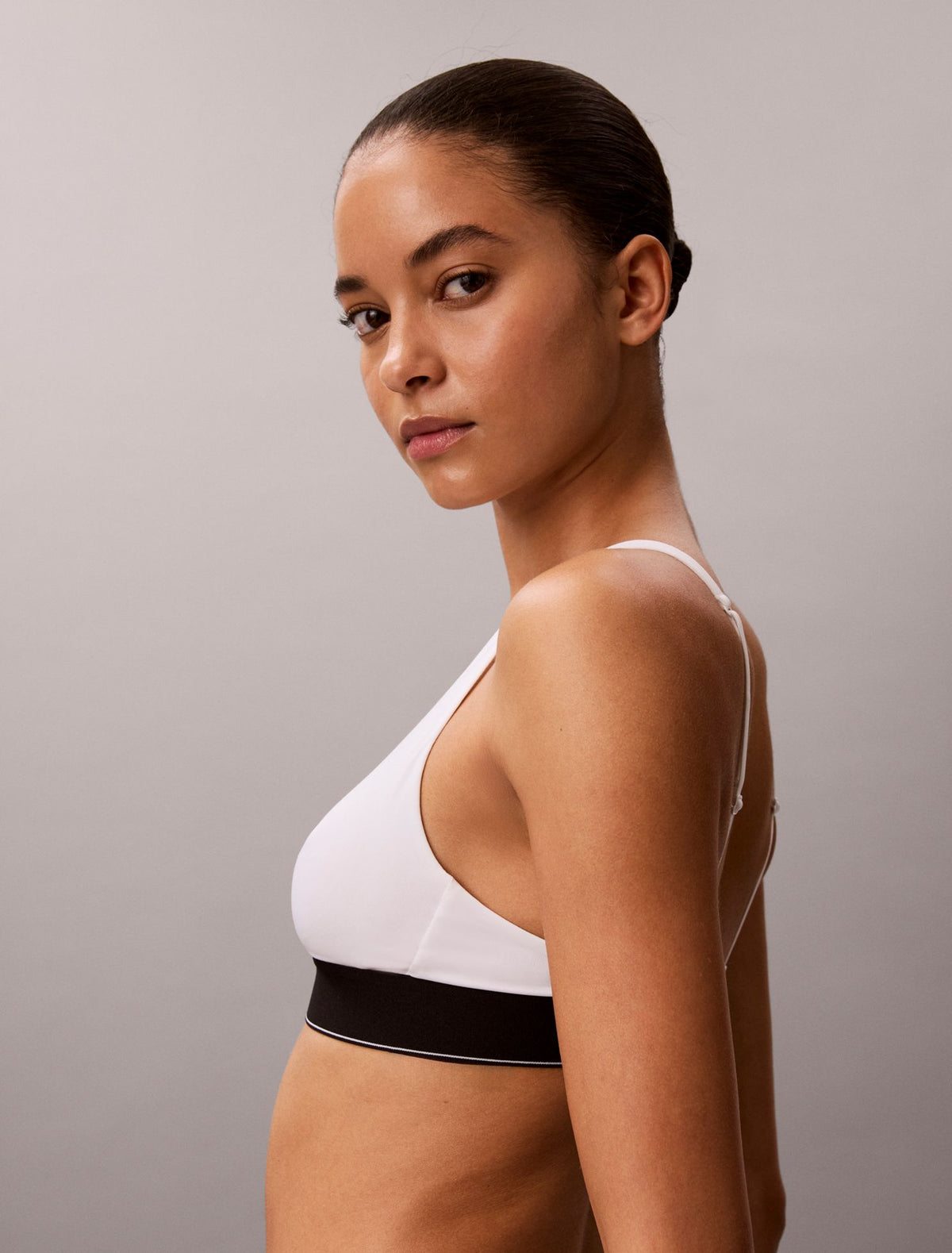 Calvin Klein Graphic Monogram Microfiber Stretch Lightly Lined Triangle Bralette