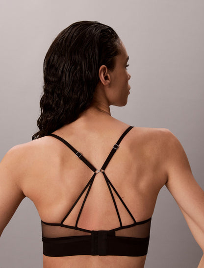 Calvin Klein CK Black Geo Lace Lift Triangle Bra
