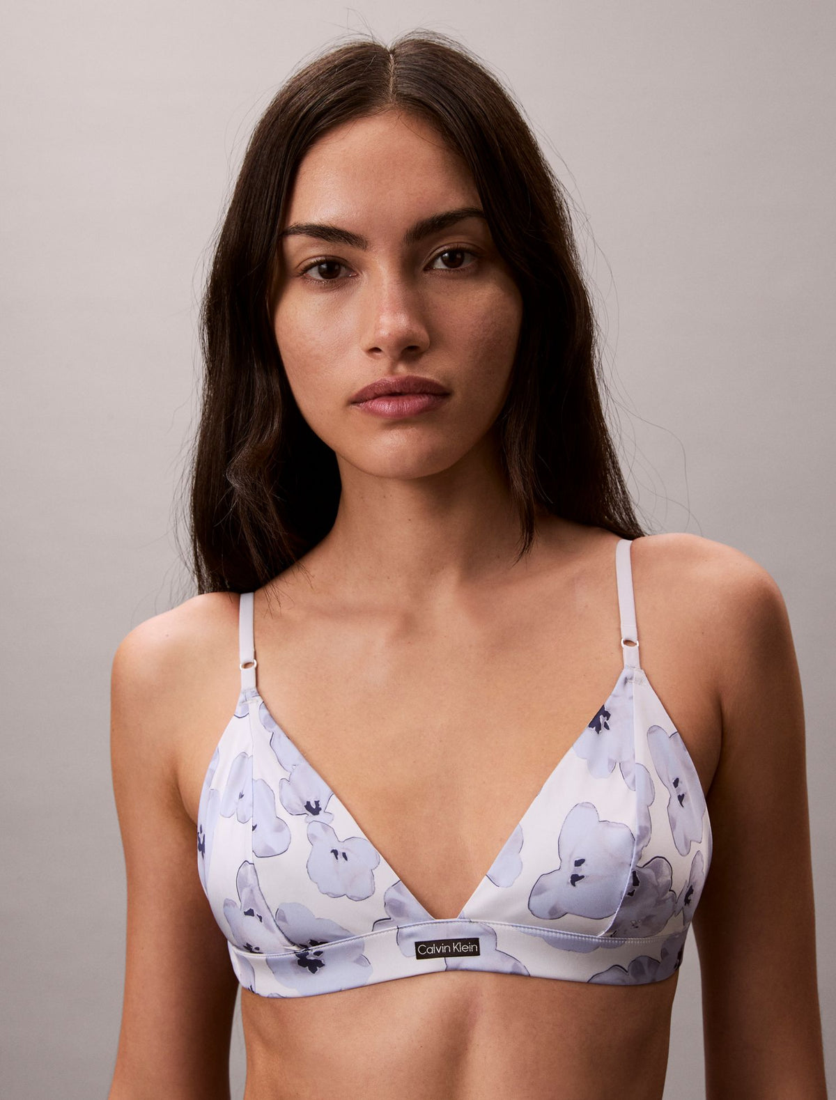 Calvin Klein Signature Satin Unlined Triangle Bra