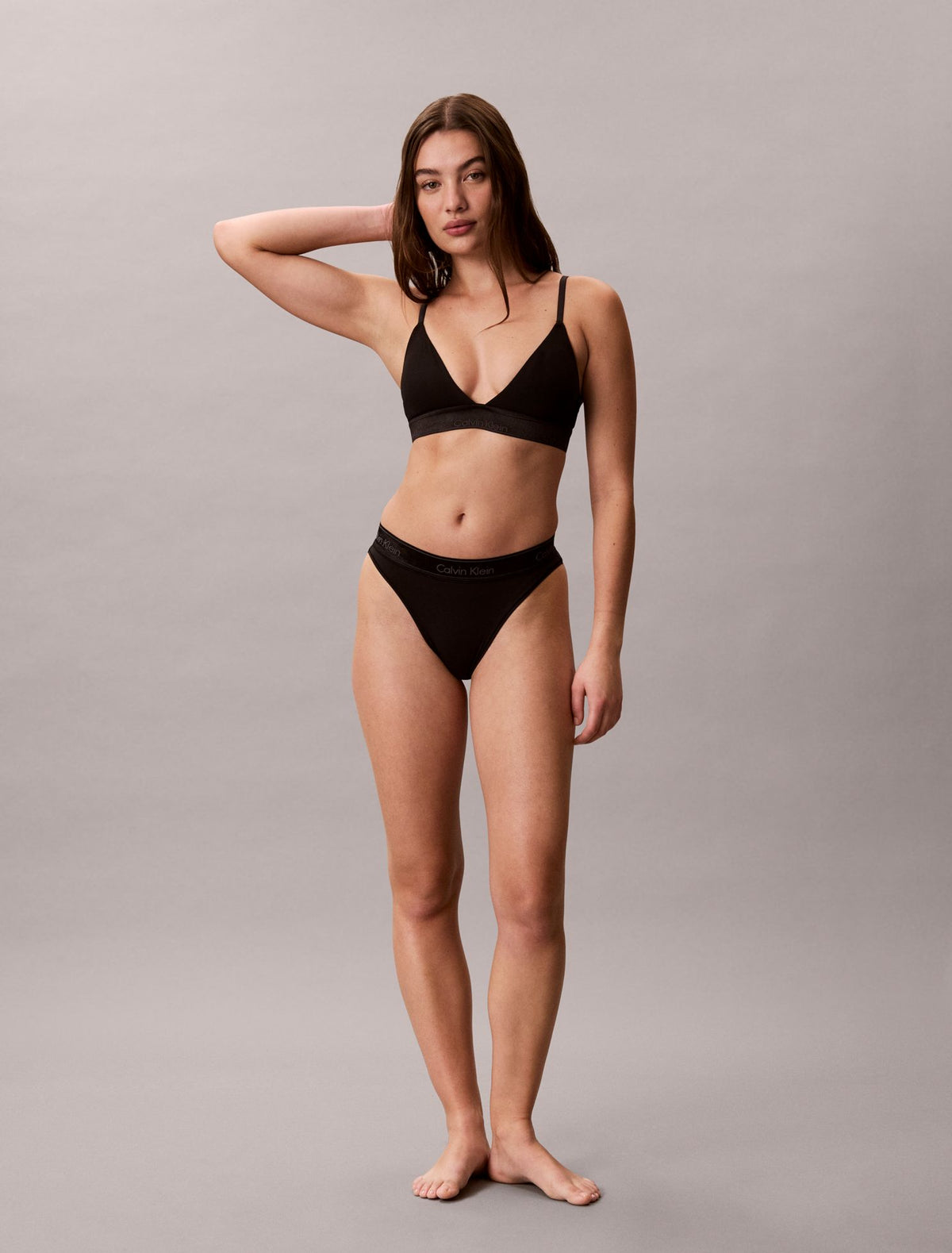 Calvin Klein Icon Cotton Modal Metallic Lightly Lined Triangle Bralette