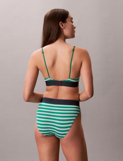 Calvin Klein Graphic Monogram Microfiber Stretch Lightly Lined Triangle Bralette
