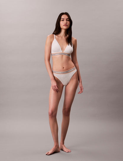 Calvin Klein Icon Cotton Modal Stripe Lightly Lined Triangle Bralette