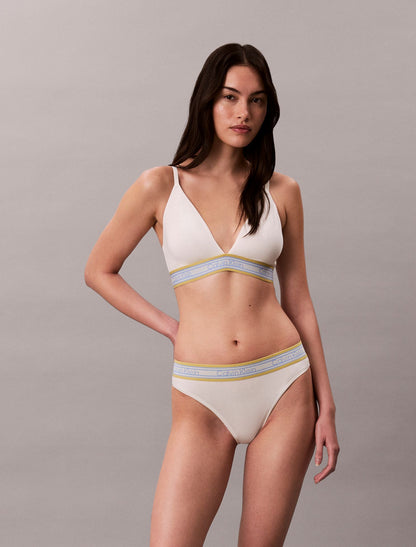 Calvin Klein Icon Cotton Modal Stripe Lightly Lined Triangle Bralette
