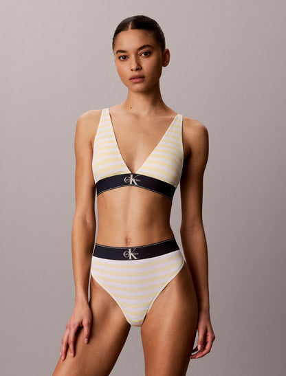 Calvin Klein Graphic Monogram Microfiber Stretch Lightly Lined Triangle Bralette
