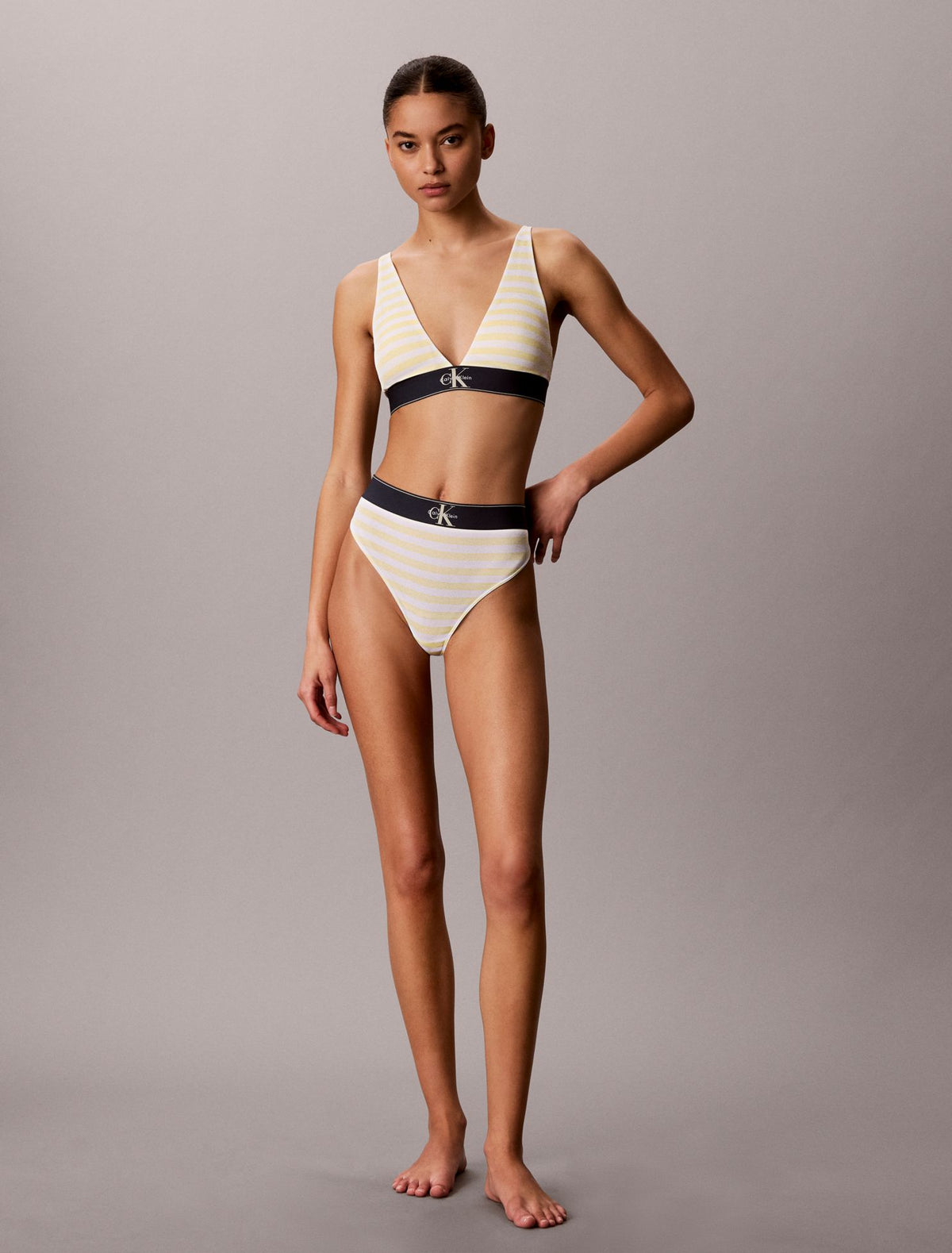 Calvin Klein Graphic Monogram Microfiber Stretch Lightly Lined Triangle Bralette