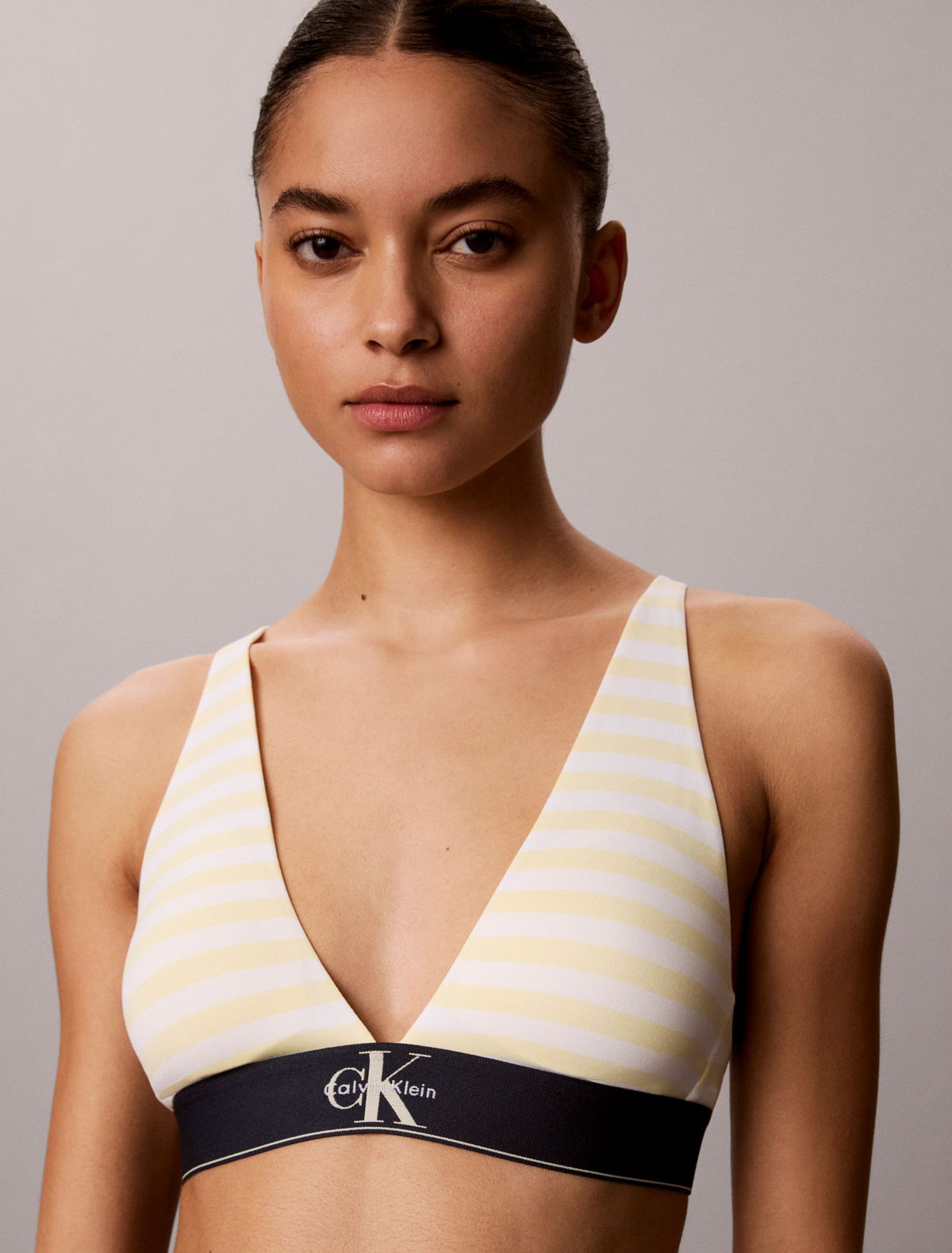 Calvin Klein Graphic Monogram Microfiber Stretch Lightly Lined Triangle Bralette