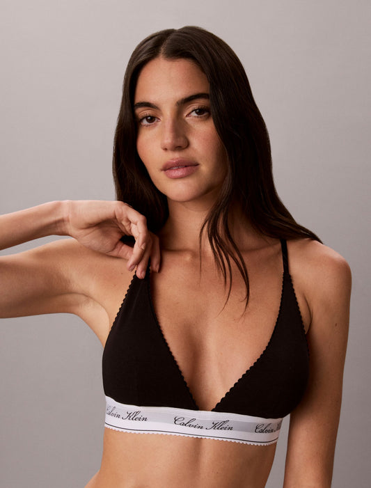 Calvin Klein Icon Cotton Modal Script Triangle Bra