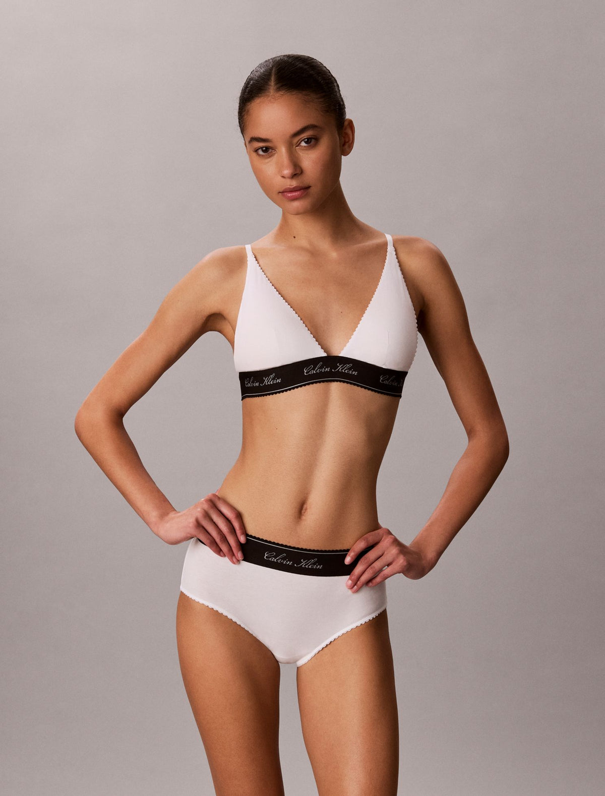 Calvin Klein Icon Cotton Modal Script Triangle Bra