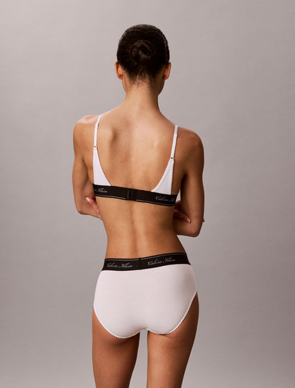 Calvin Klein Icon Cotton Modal Script Triangle Bra
