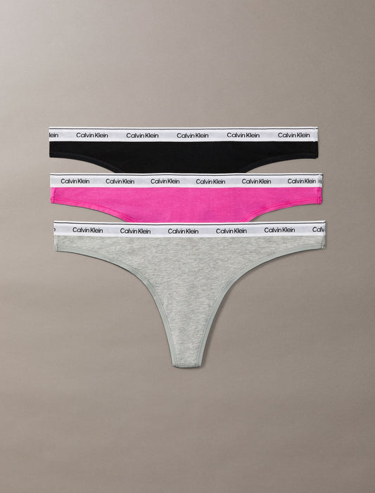 Calvin Klein Icon Logo 3-Pack Low Rise Thong