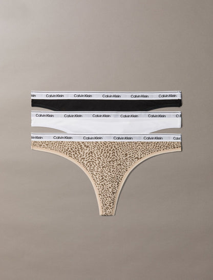 Calvin Klein Icon Logo 3-Pack Low Rise Thong