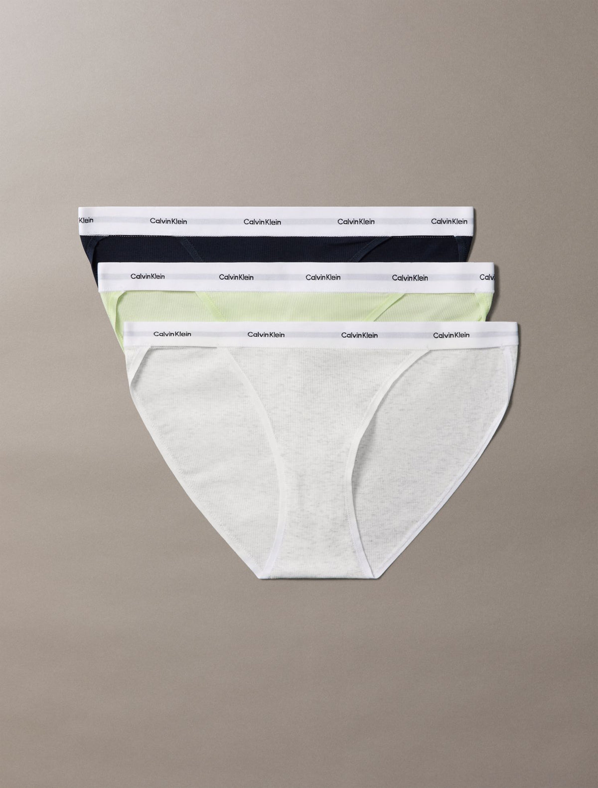 Calvin Klein Cotton Stretch Rib 3-Pack String Bikini