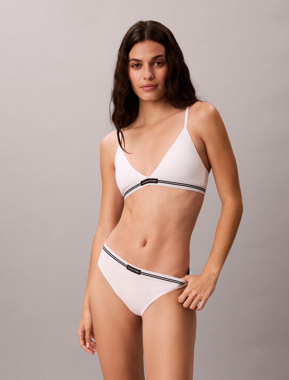 Calvin Klein Cotton Stretch Jacquard Logo Patch 3-Pack Bikini