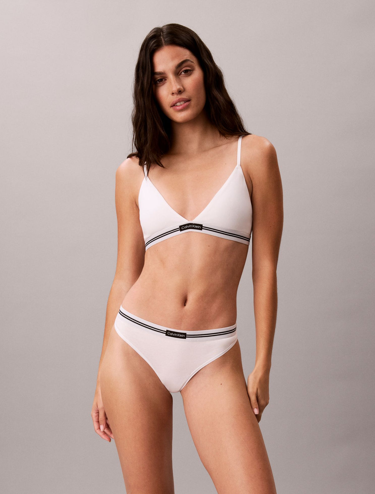 Calvin Klein Cotton Stretch Jacquard Logo Patch 3-Pack Thong