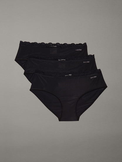 Calvin Klein Microfiber Stretch with Lace 3-Pack Hipster