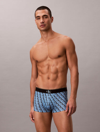 Calvin Klein Graphic Monogram Microfiber Stretch Low Rise Trunk