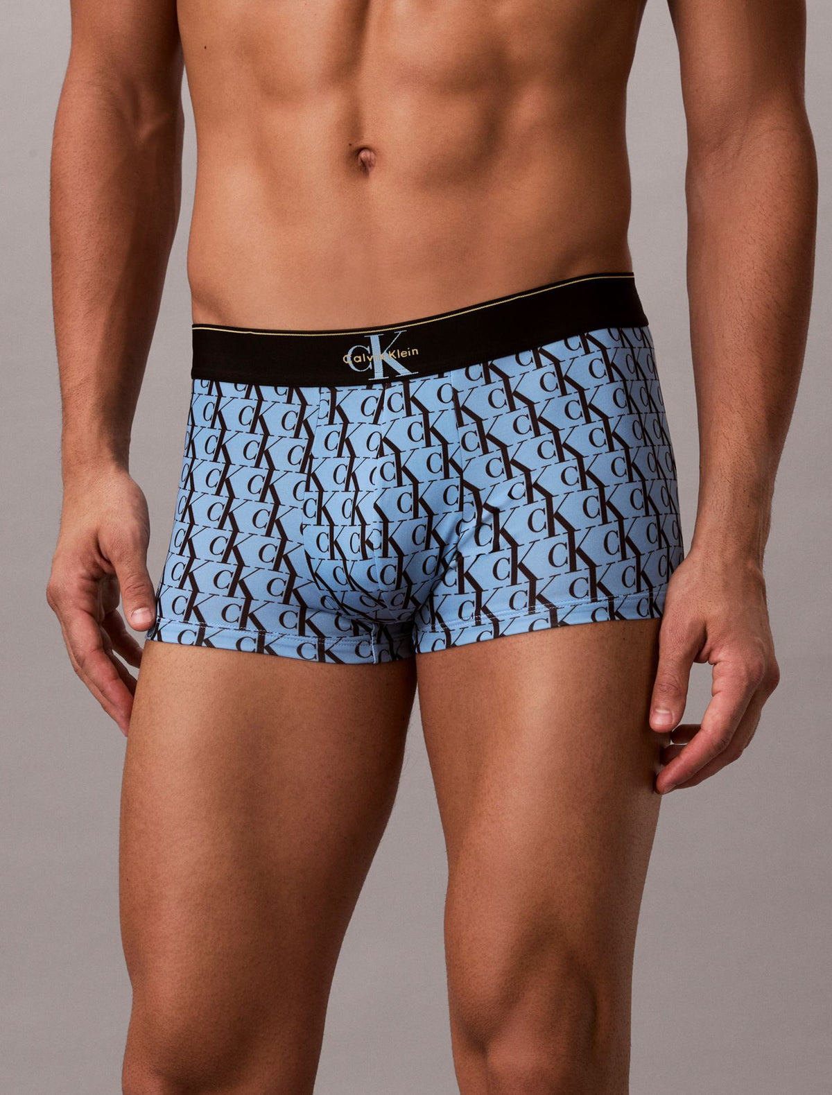 Calvin Klein Graphic Monogram Microfiber Stretch Low Rise Trunk