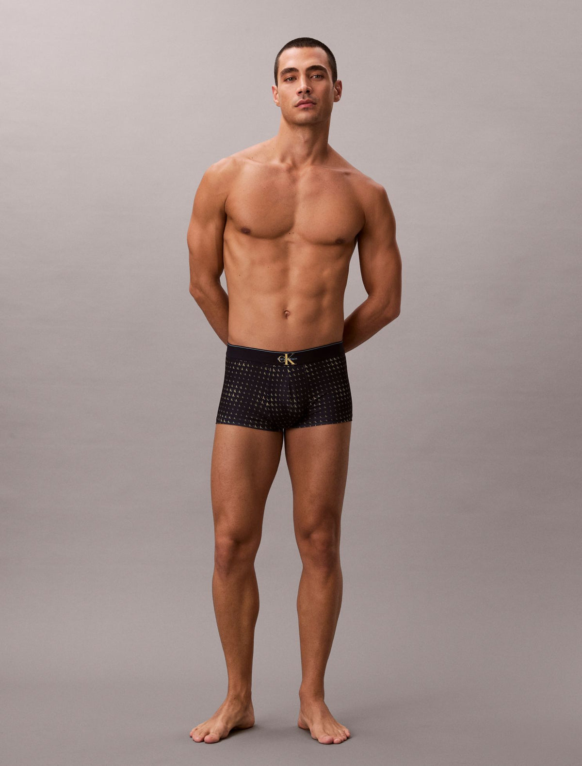 Calvin Klein Graphic Monogram Microfiber Stretch Low Rise Trunk