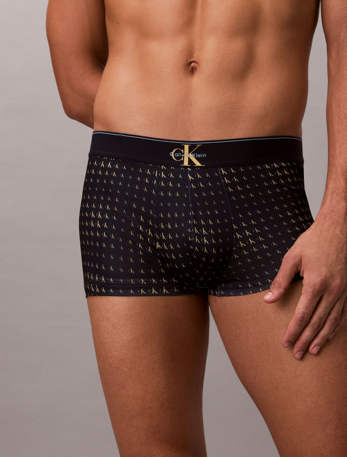 Calvin Klein Graphic Monogram Microfiber Stretch Low Rise Trunk