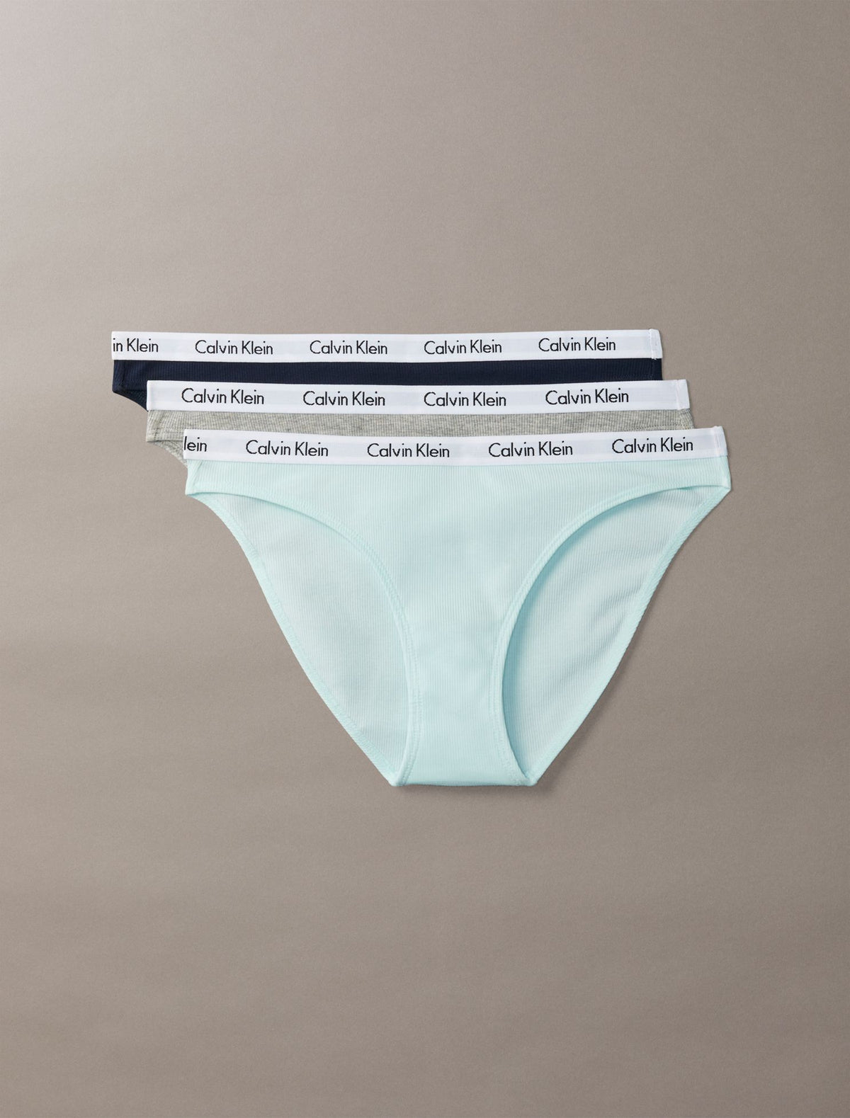 Calvin Klein Carousel Cotton Stretch Rib 3-Pack Bikini
