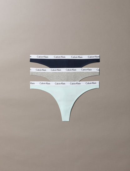 Calvin Klein Carousel Cotton Stretch Rib 3-Pack Thong