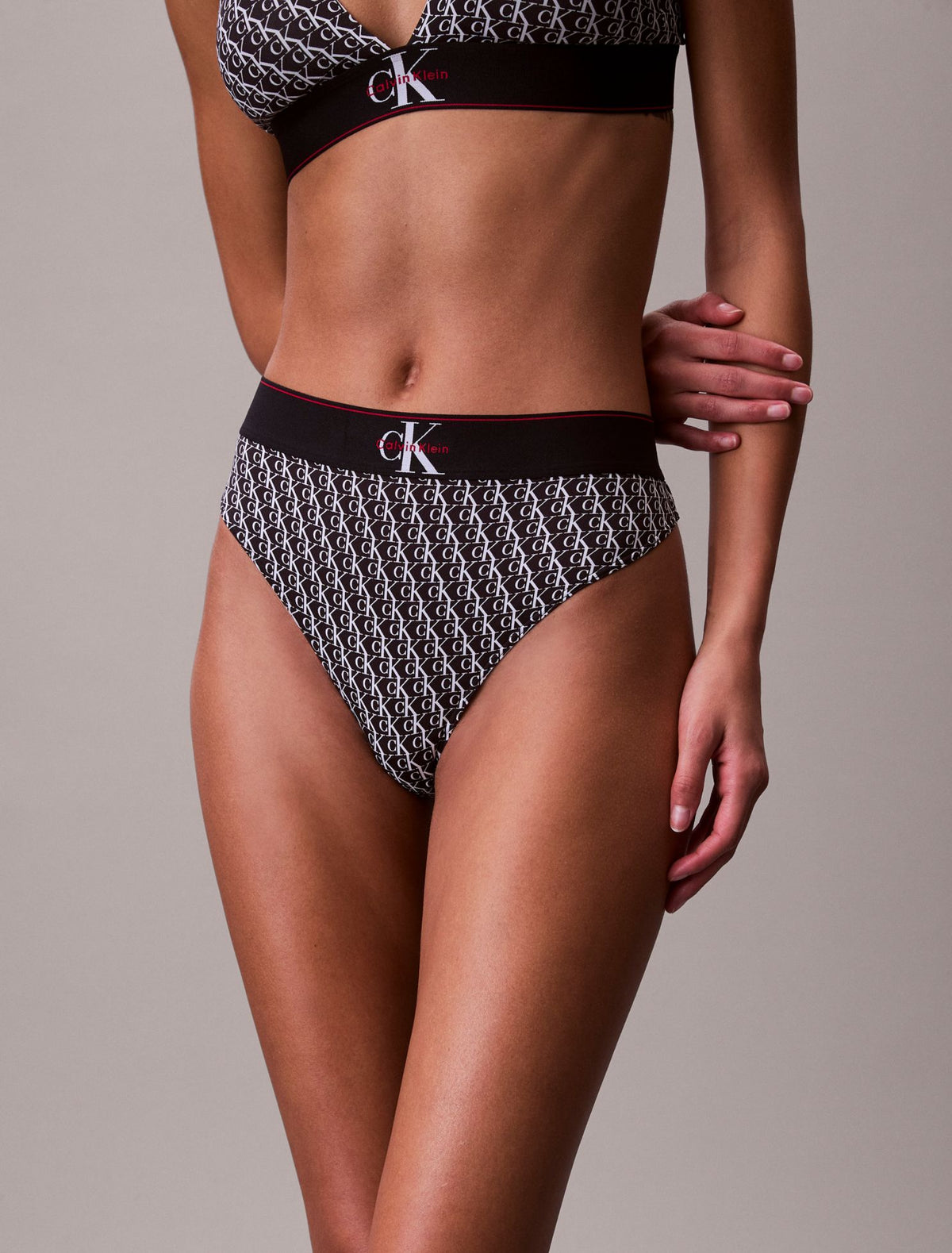 Calvin Klein Graphic Monogram Microfiber Stretch Thong