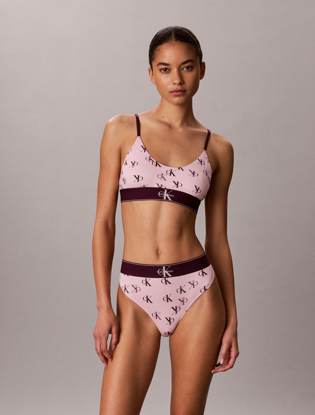 Calvin Klein Graphic Monogram Microfiber Stretch Thong
