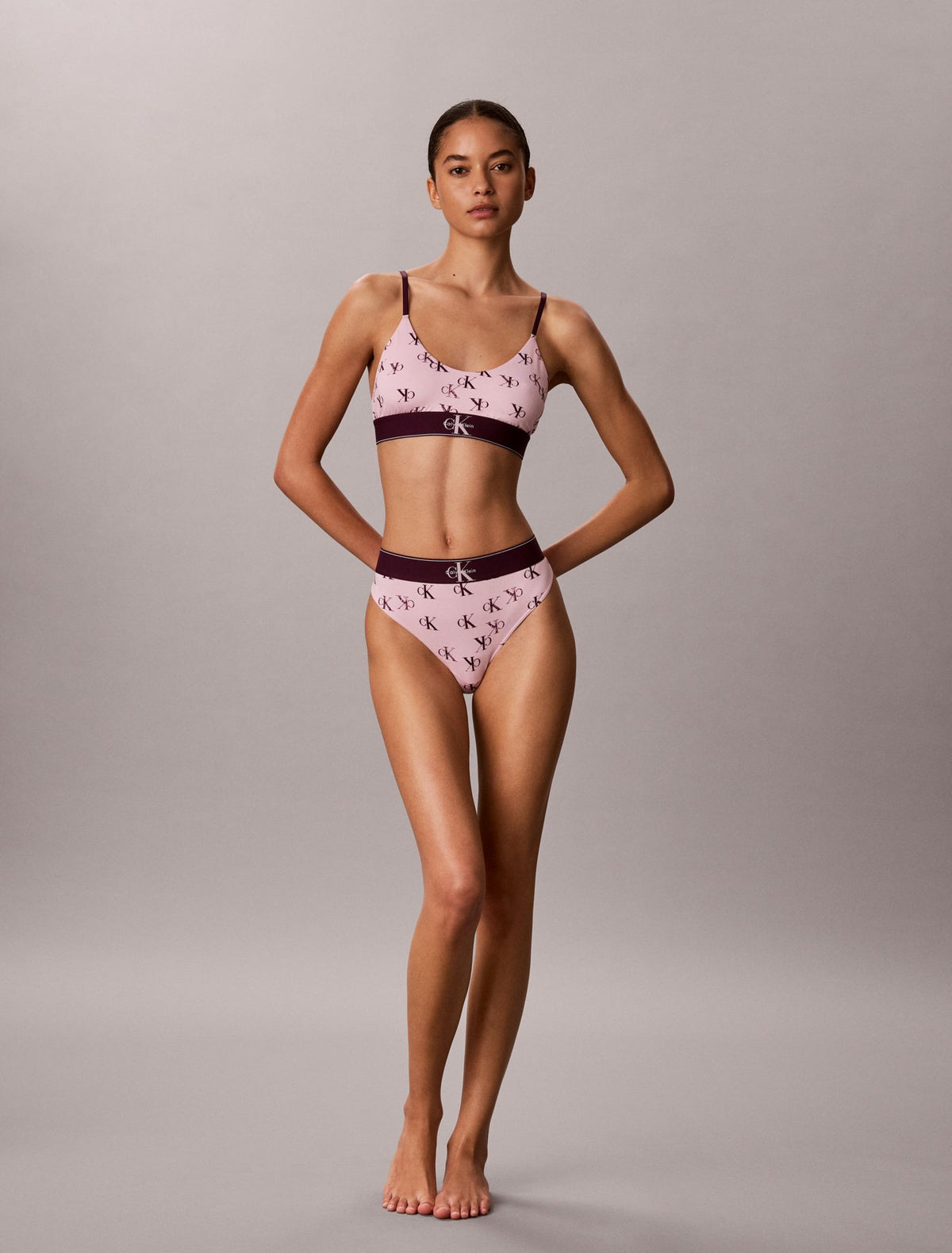 Calvin Klein Graphic Monogram Microfiber Stretch Thong