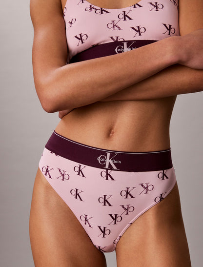 Calvin Klein Graphic Monogram Microfiber Stretch Thong