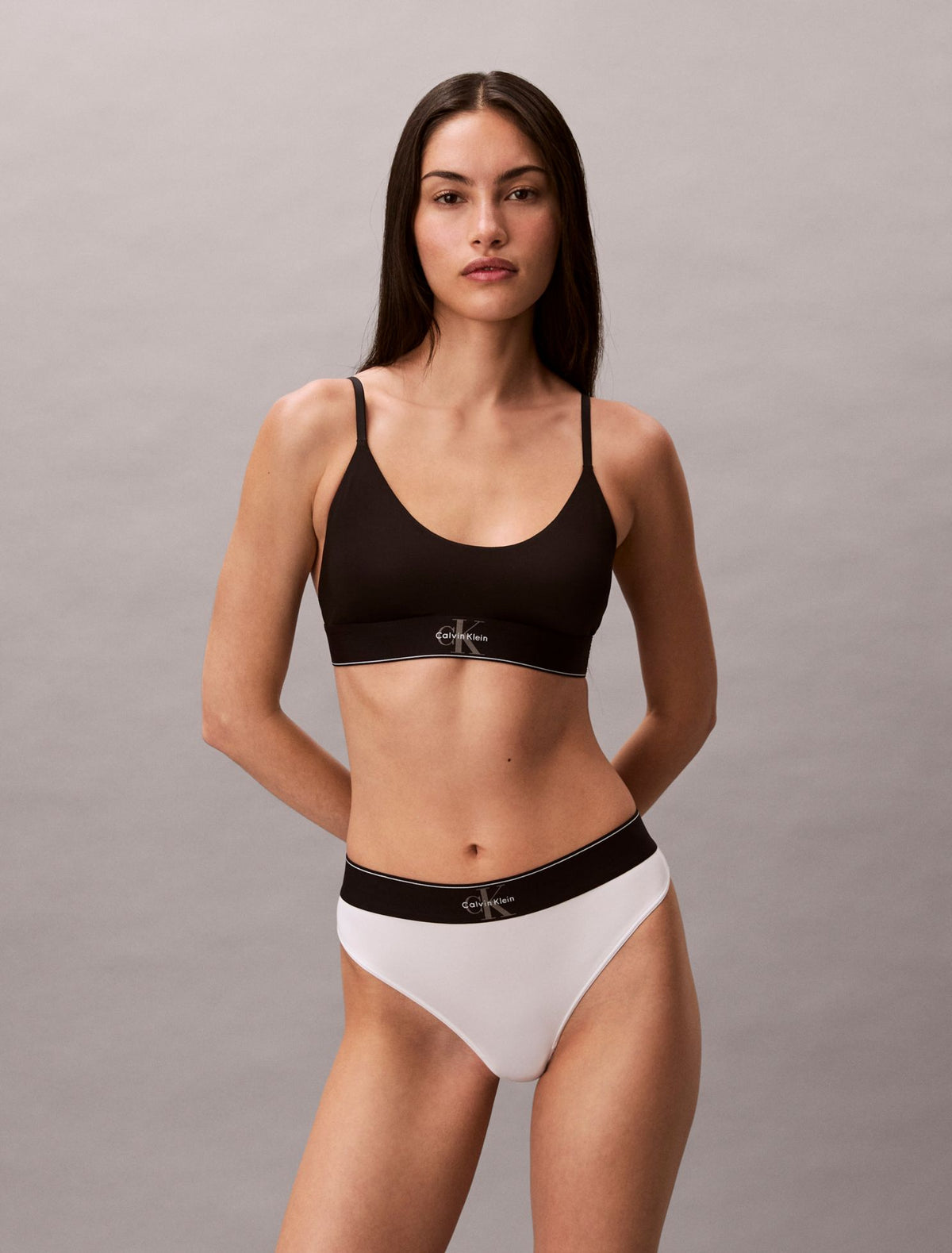 Calvin Klein Graphic Monogram Microfiber Stretch Thong