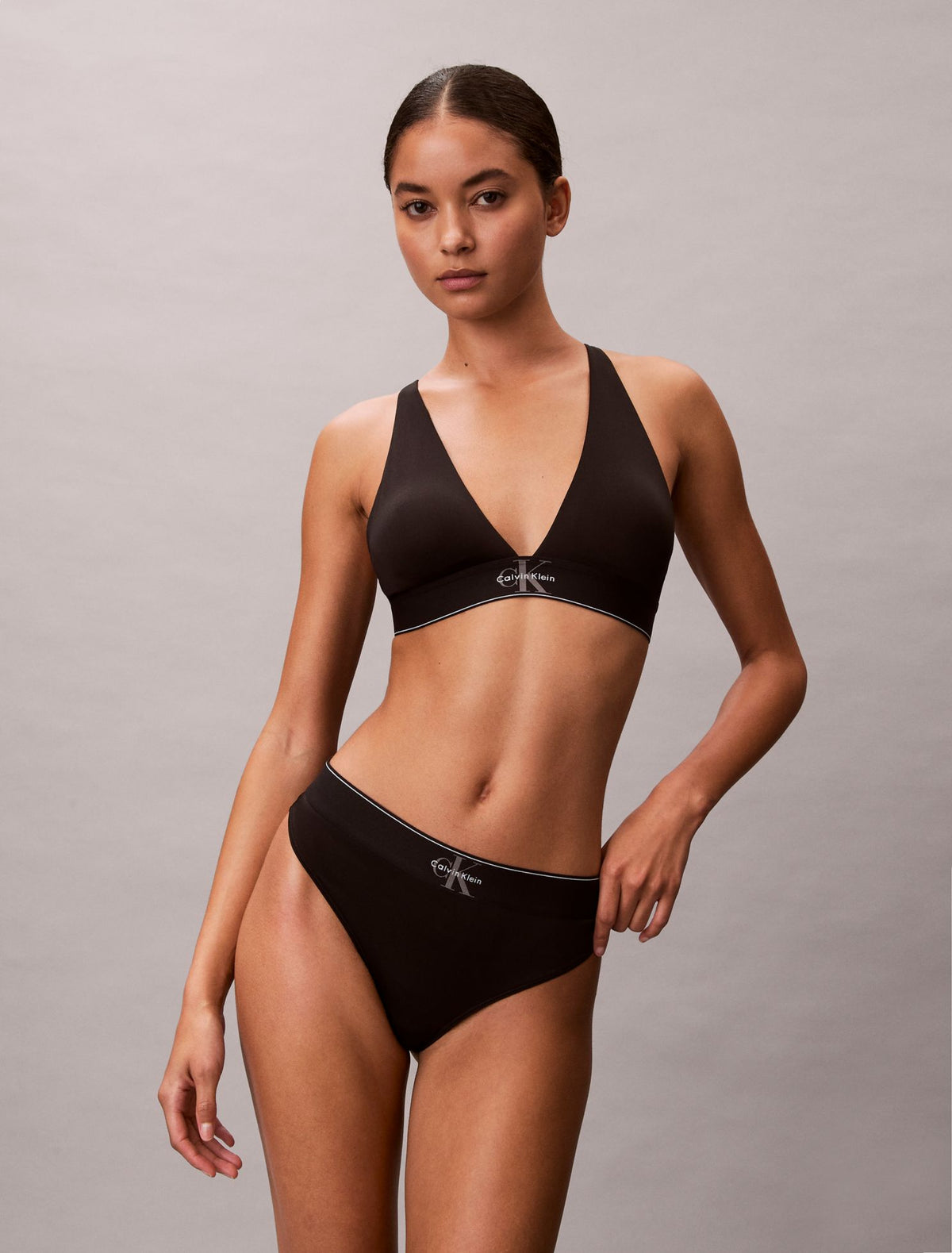 Calvin Klein Graphic Monogram Microfiber Stretch Thong