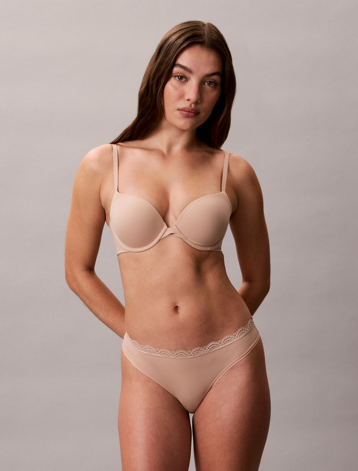 Calvin Klein Microfiber Stretch with Lace Thong