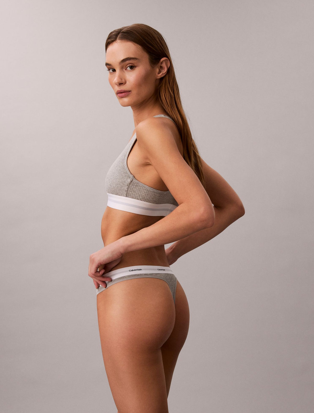 Calvin Klein Cotton Stretch Rib Thong