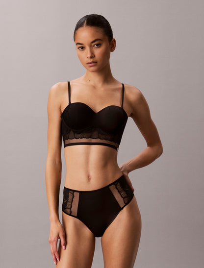Calvin Klein CK Black Geo Lace High Waist Thong