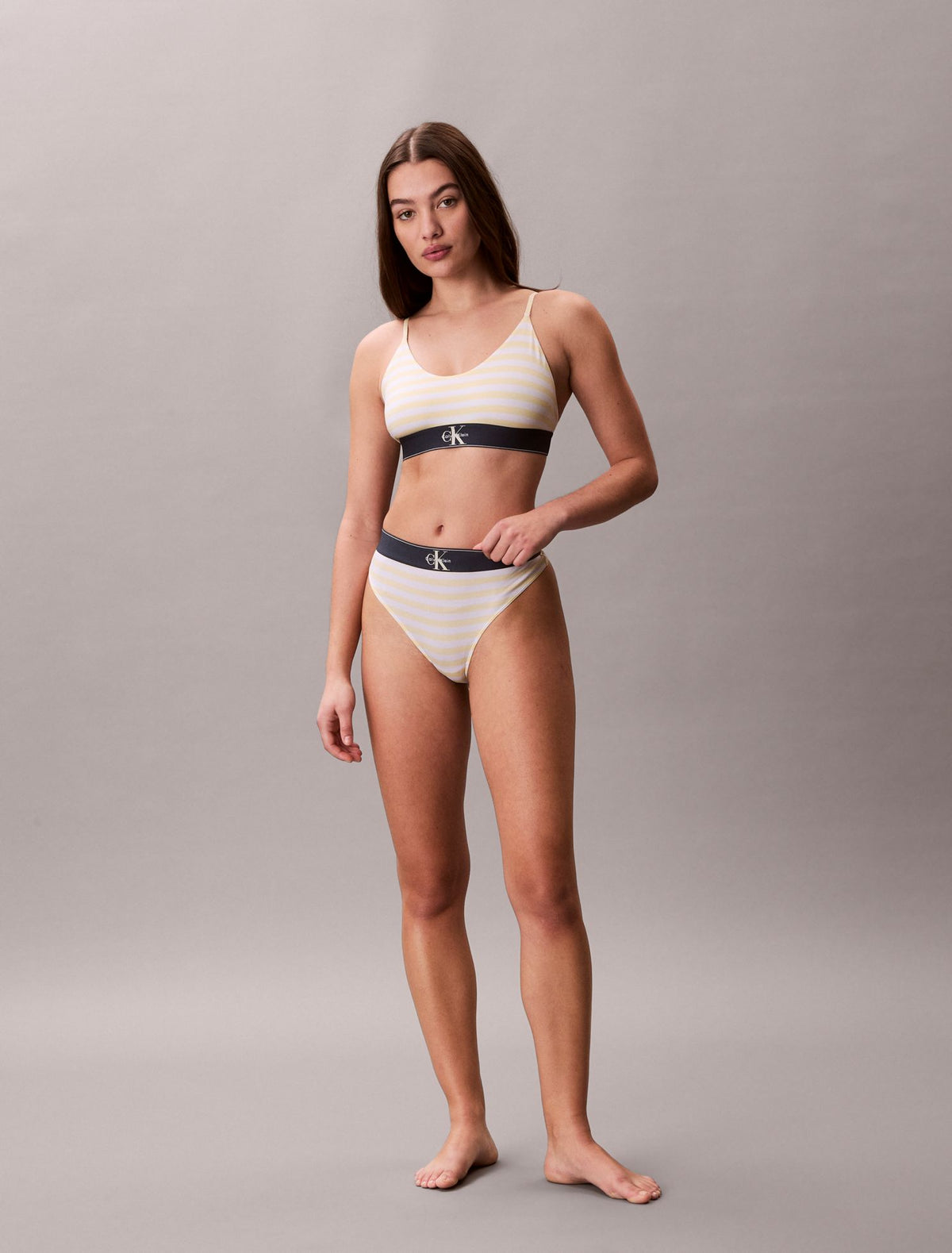 Calvin Klein Graphic Monogram Microfiber Stretch Thong