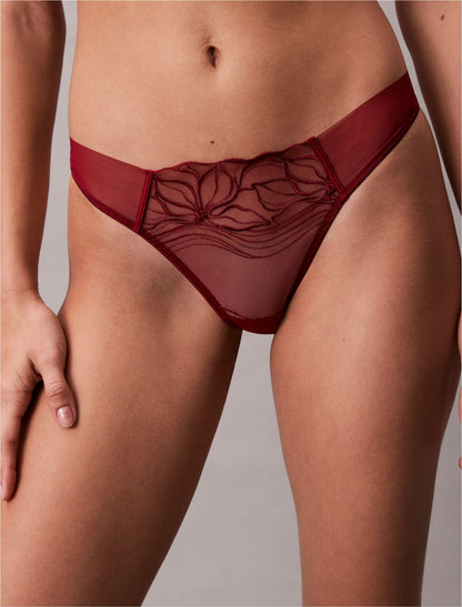 Calvin Klein CK Black Floral Lace Thong