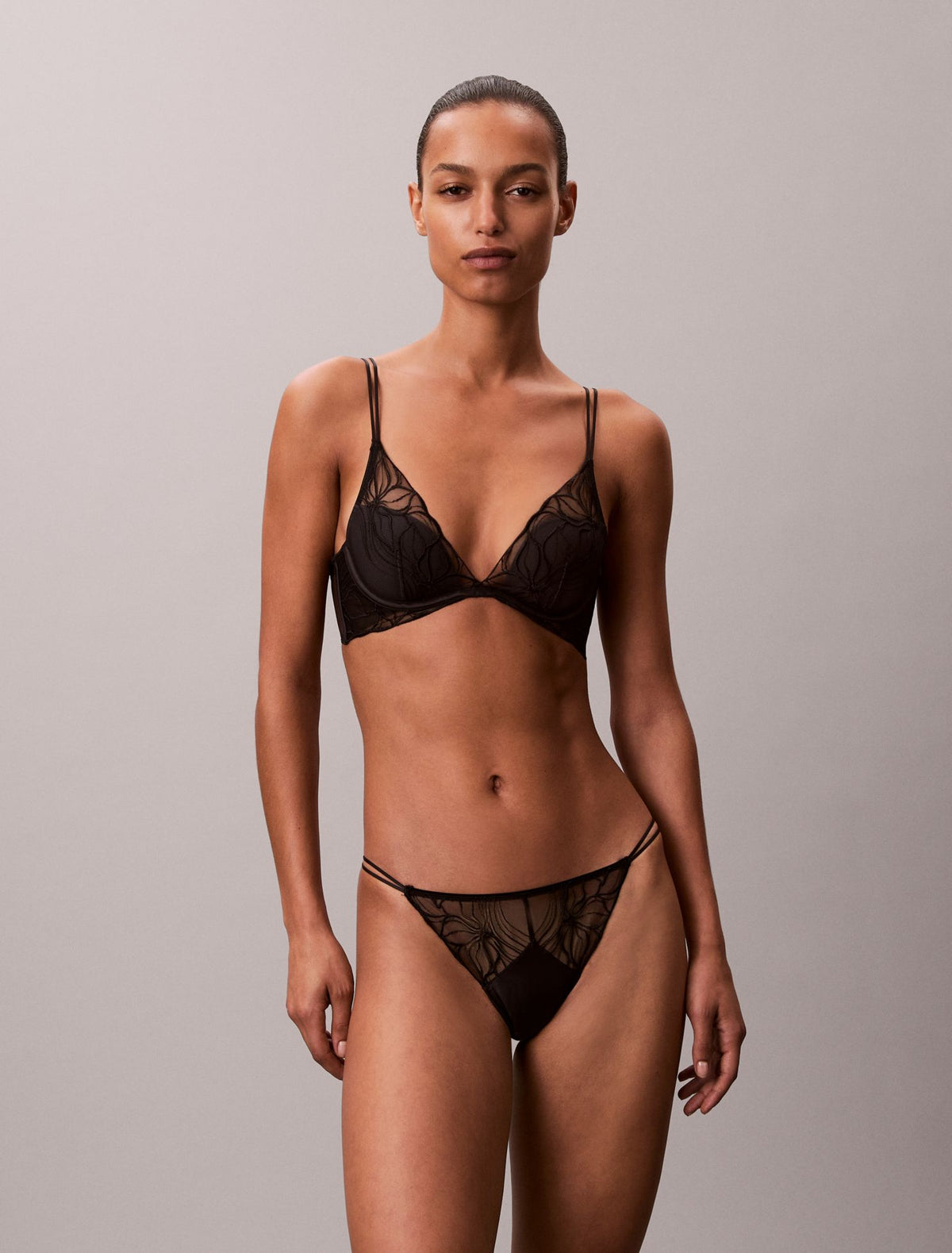 Calvin Klein CK Black Floral Lace Bikini
