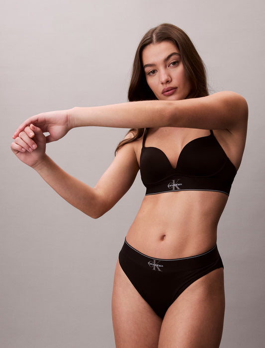 Calvin Klein Graphic Monogram Microfiber Stretch High Waist Bikini