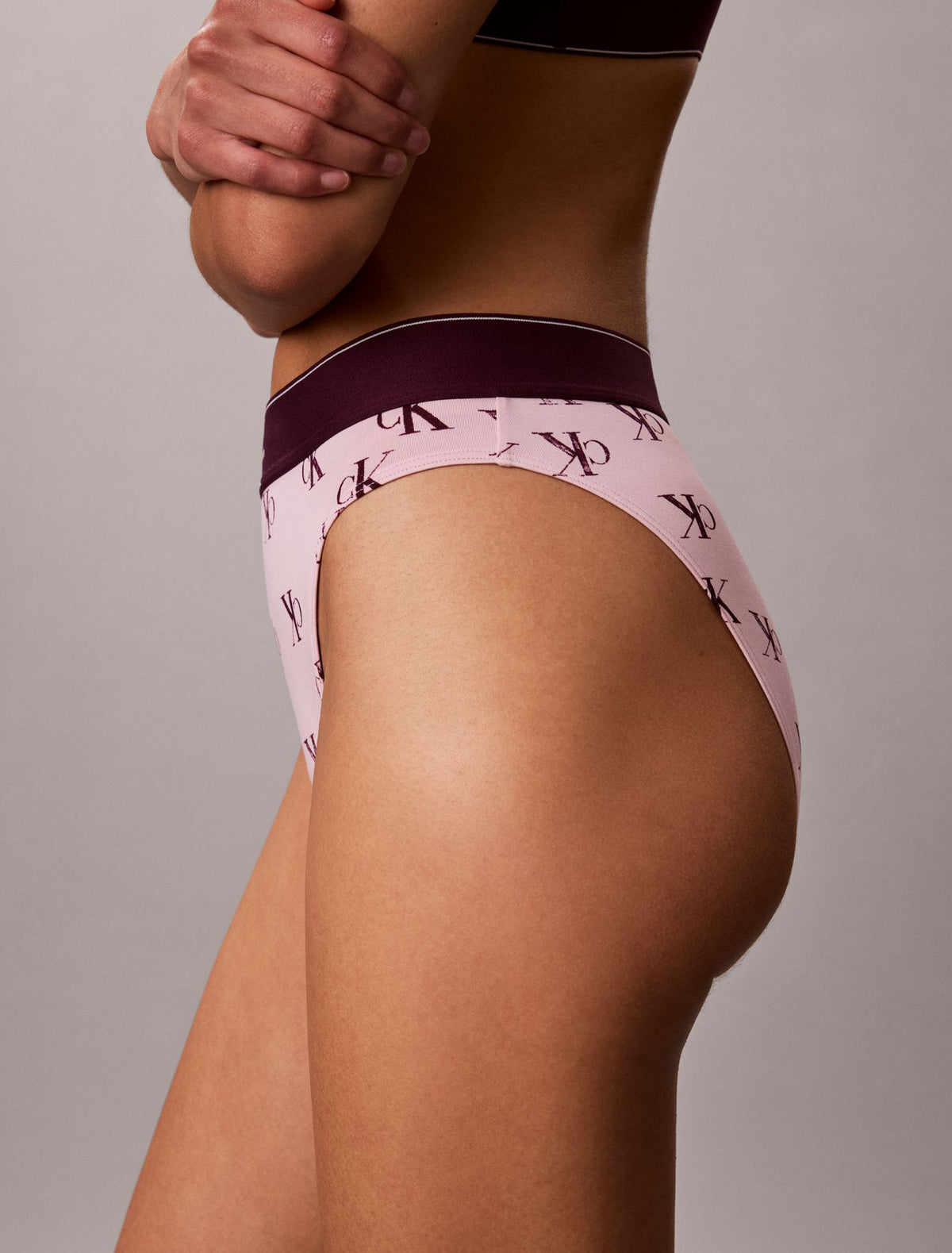 Calvin Klein Graphic Monogram Microfiber Stretch High Waist Bikini