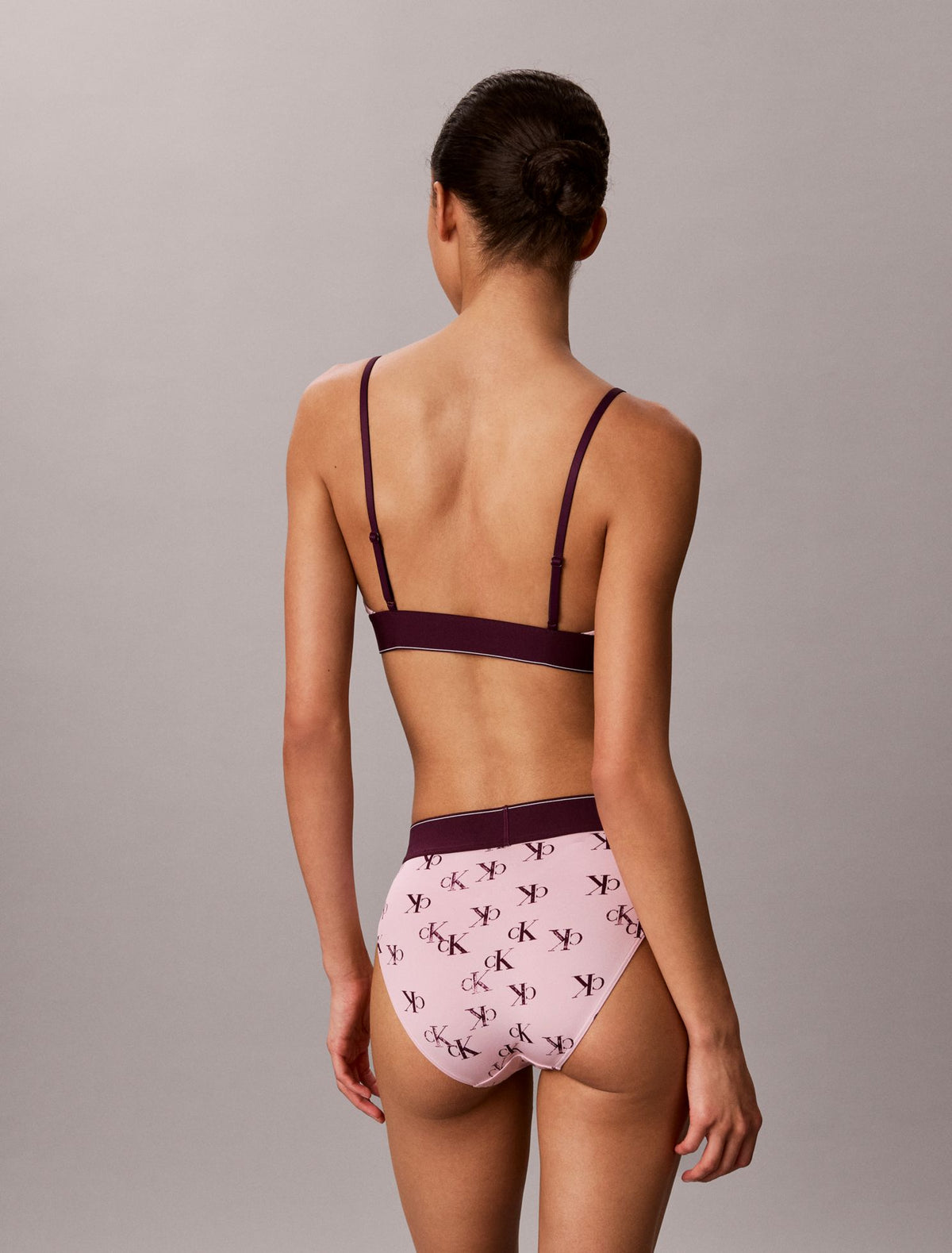 Calvin Klein Graphic Monogram Microfiber Stretch High Waist Bikini