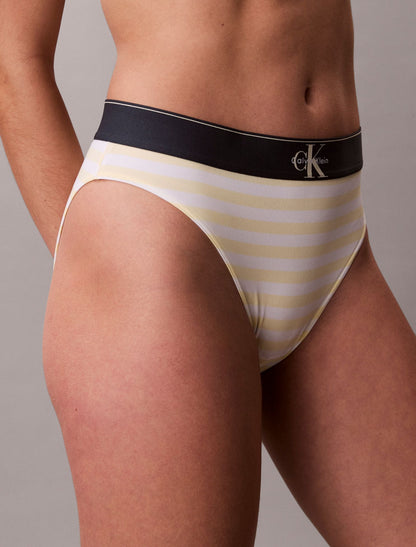 Calvin Klein Graphic Monogram Microfiber Stretch High Waist Bikini